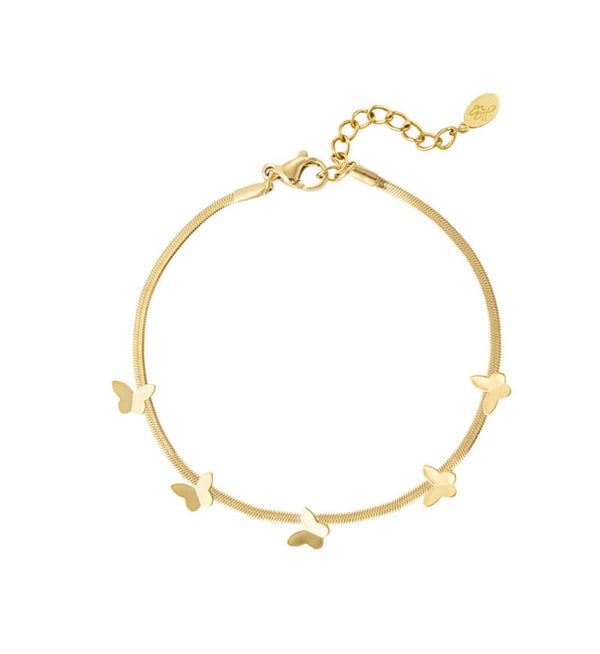 Bracelet Multi Butterflies Gold