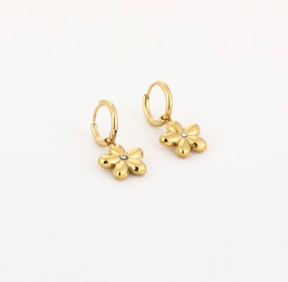 Earrings Little Flower Gold