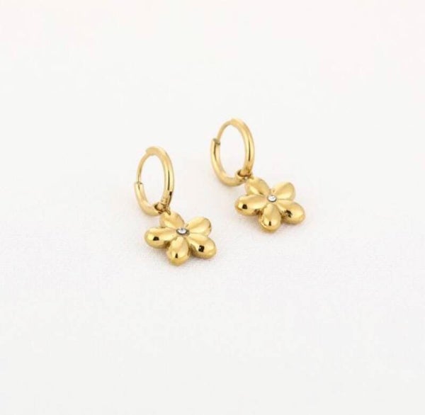 Earrings Little Flower Gold