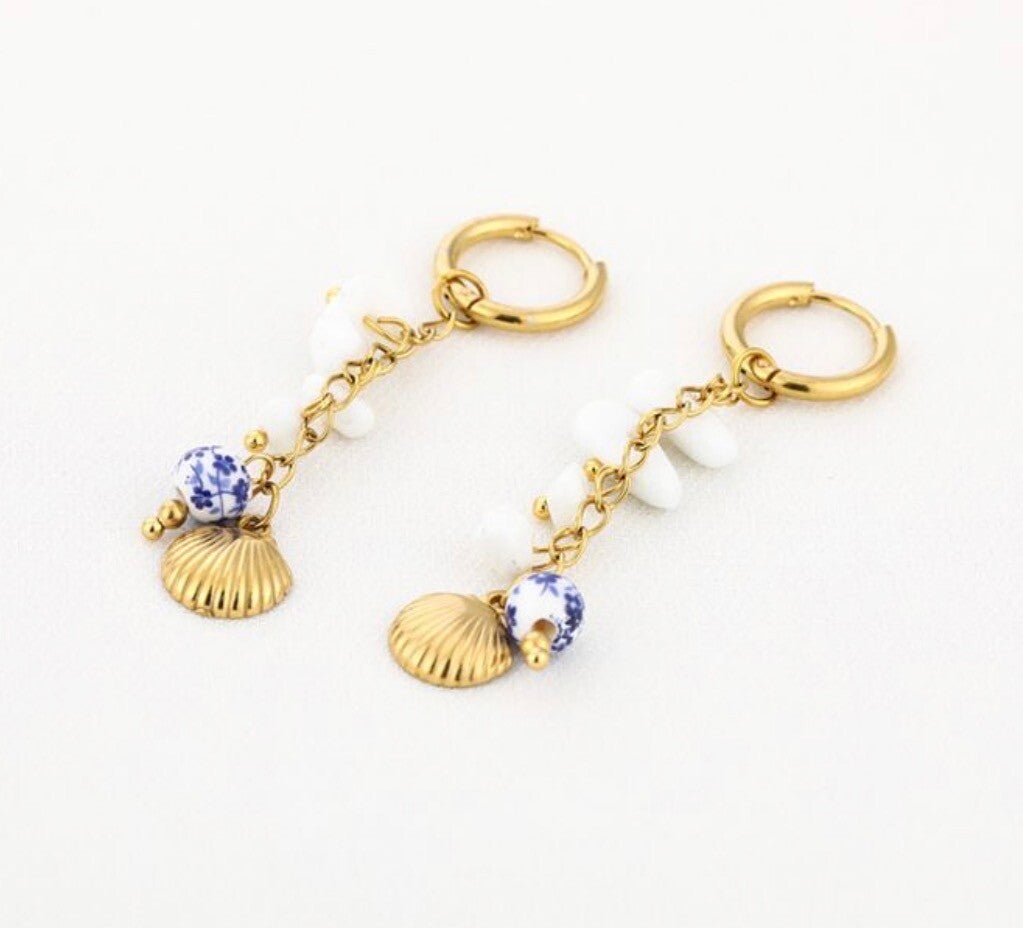Earrings Seaside Shell Gold