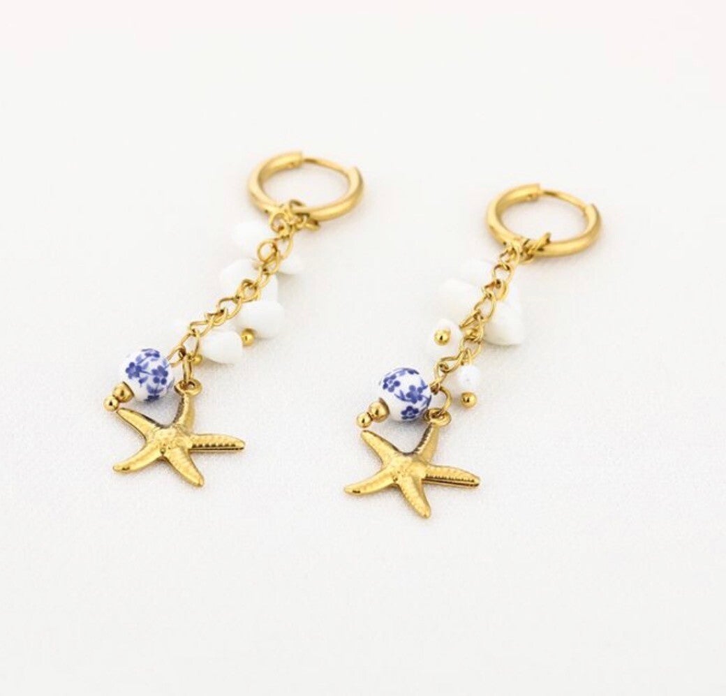 Earrings Seaside Star Gold