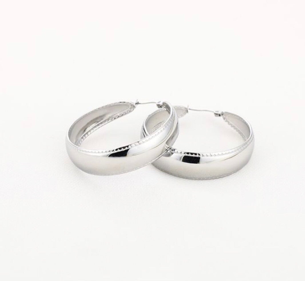 Silver Hoops