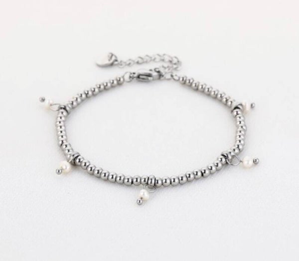Bracelet Bols & Pearls Silver