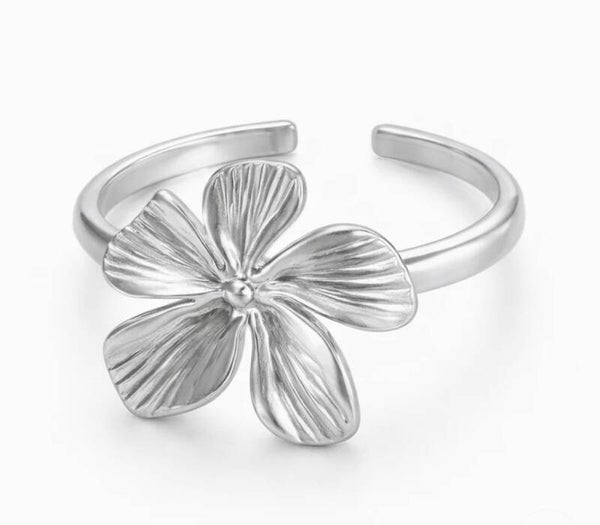 Mini Flower Ring Silver