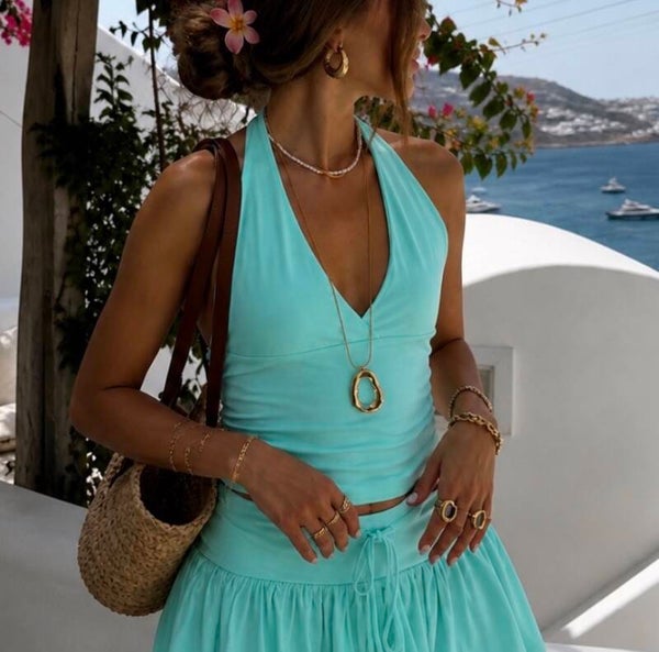 Zoë Halter Top Mint