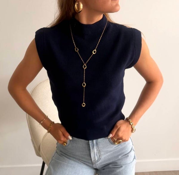 Iris Top Navy