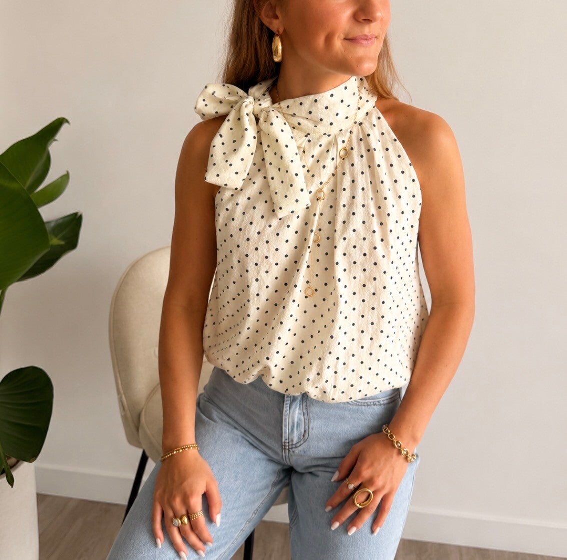 Bella Top Polka Dot