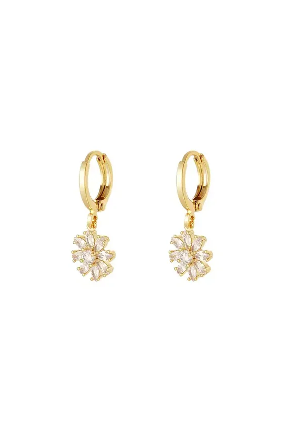 Earrings flower Gold
