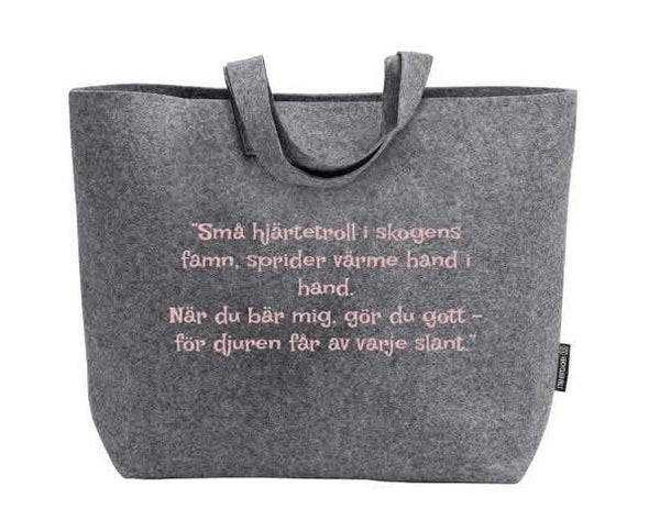 Snyggt väska i återvunnen filt