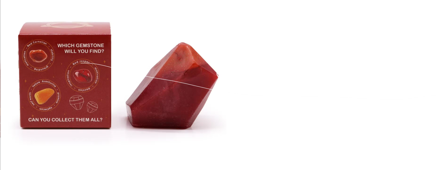 3x Tvål med Kristaller - Eld