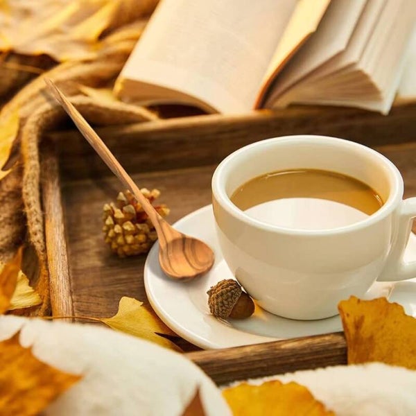 Olive wood coffee/ tea spoon long swirl