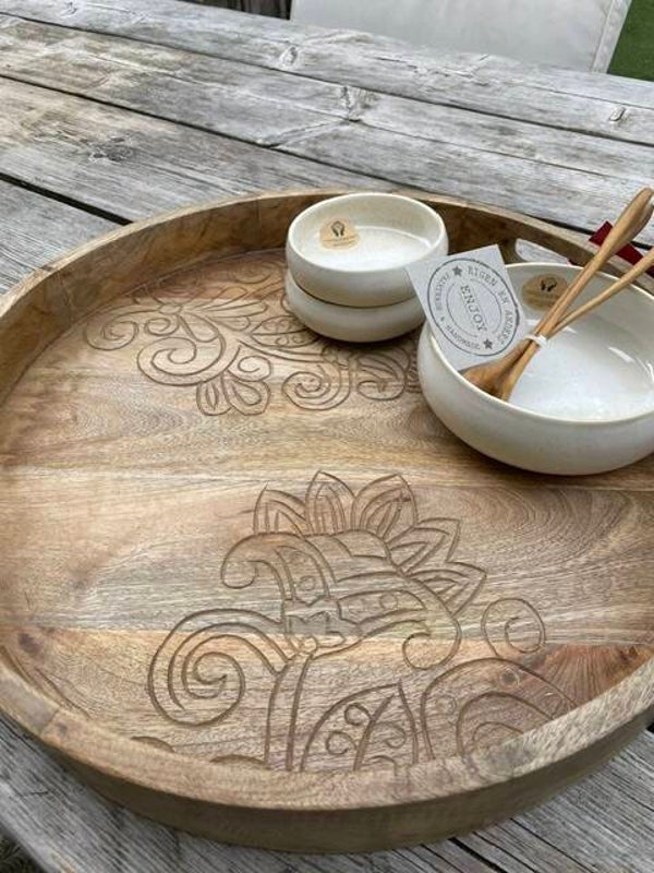 Groot mango houten dienblad
