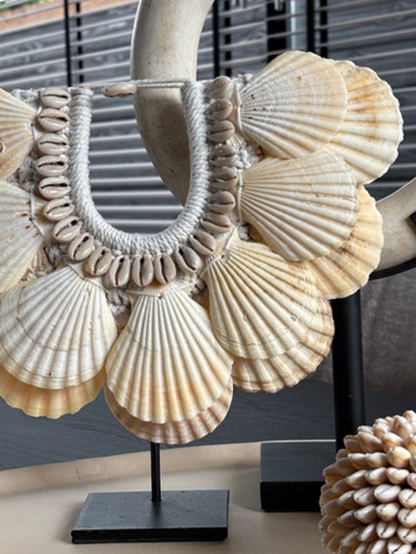 Schelpenketting op voet