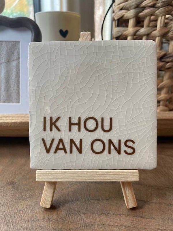 Tegeltje 'Ik hou van ons'