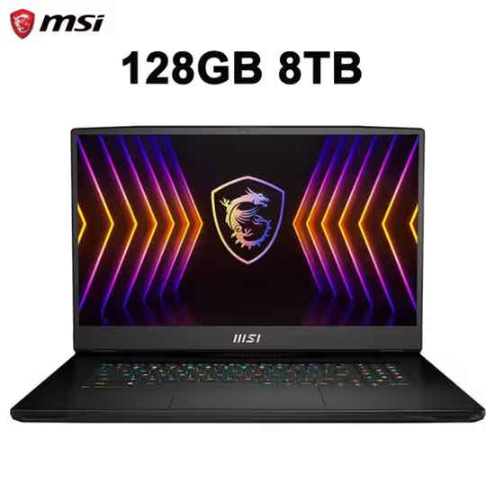 MSI TITAN GT77 Gaming Laptop 17.3 Inch UHD 4K 120Hz RTX3080Ti 128GB 8TB Processor Model: i9-12900HX