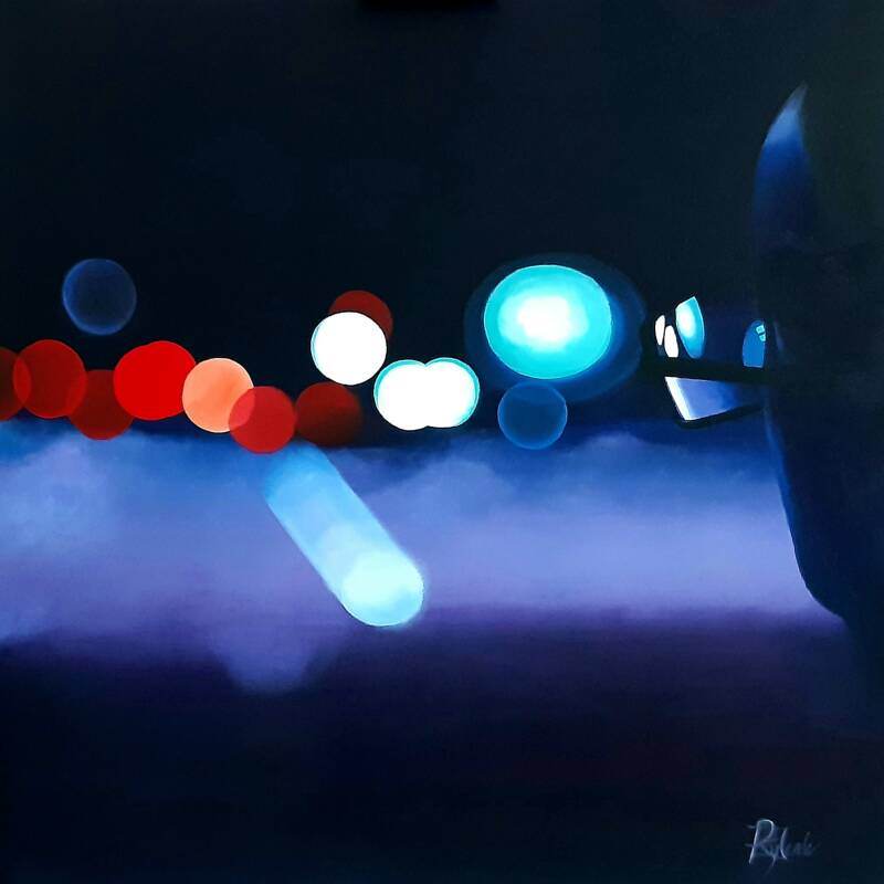 bokeh schilderij gezien vanuit de auto