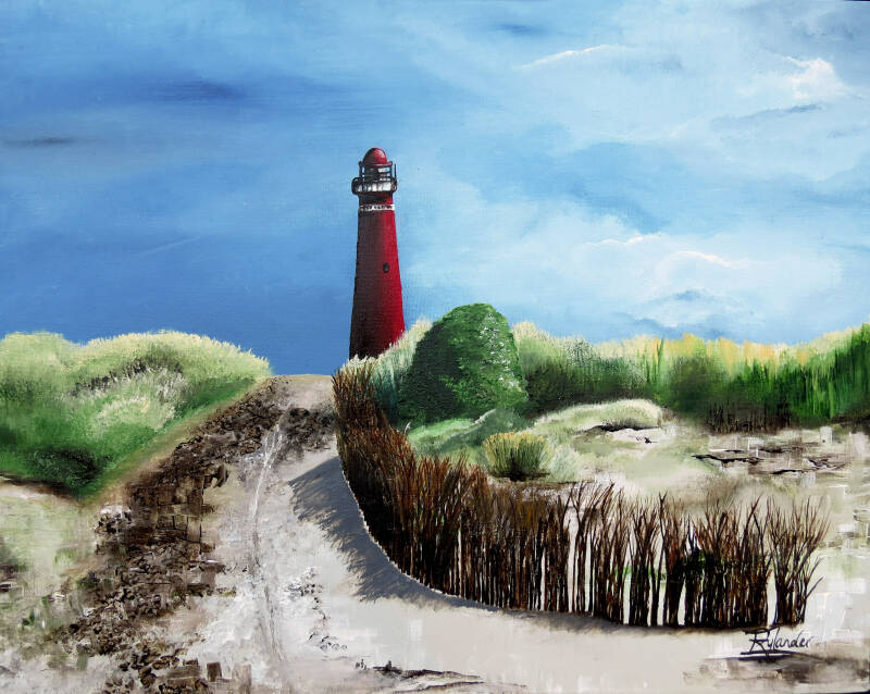 Schilderij vuurtoren