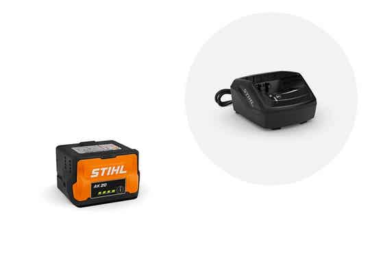 STIHL STARTERSET MET ACCU AK 20 EN LADER AL 101