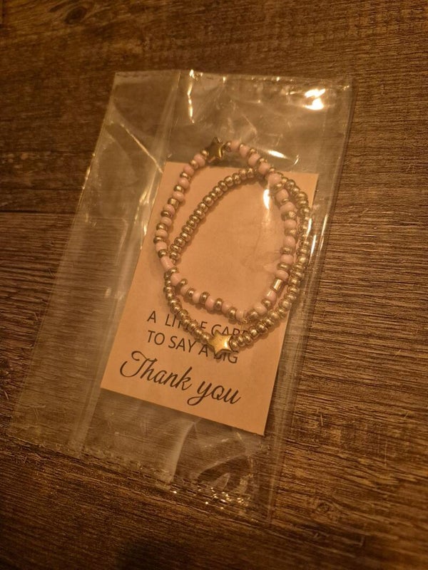 Eigengemaakte armbandjes Roze Goud