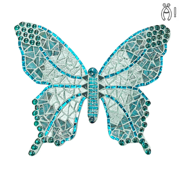 Mozaiek Vlinder Turquoise