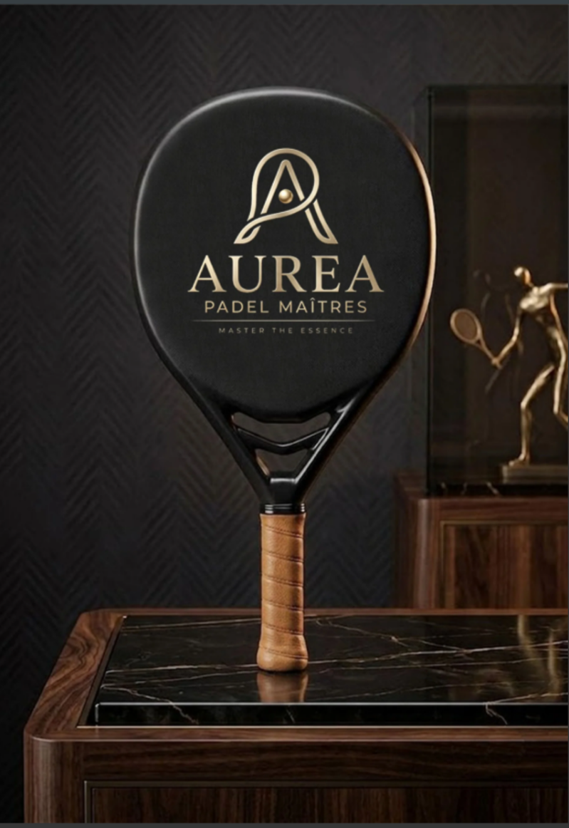 AUREA PÁDEL MAÎTRES bespoke padel racket with premium finishes