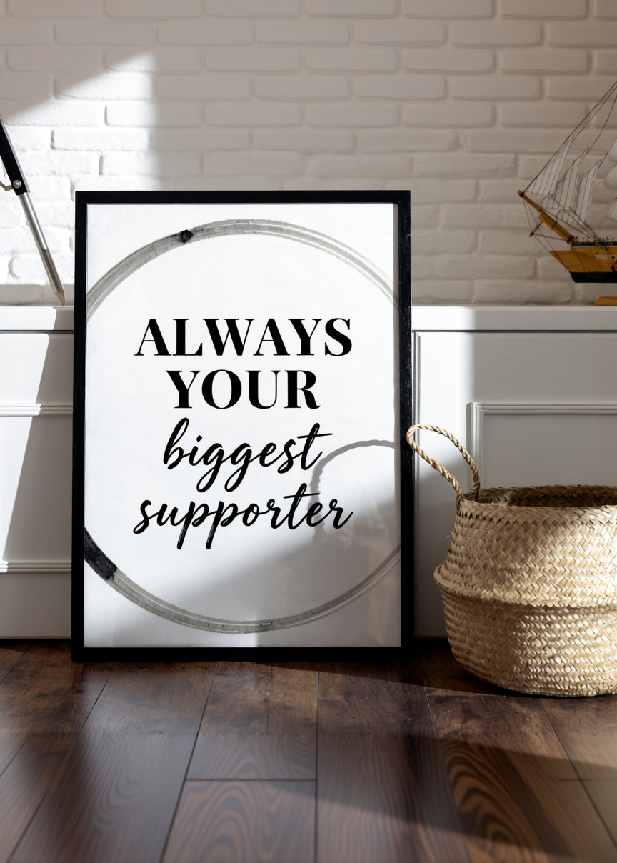 Friendship Quote Typography Print – Minimalist Black and White Wall Art – A3 A4 A5 A6 – Black Framed or Unframed – Modern Home Décor UK
