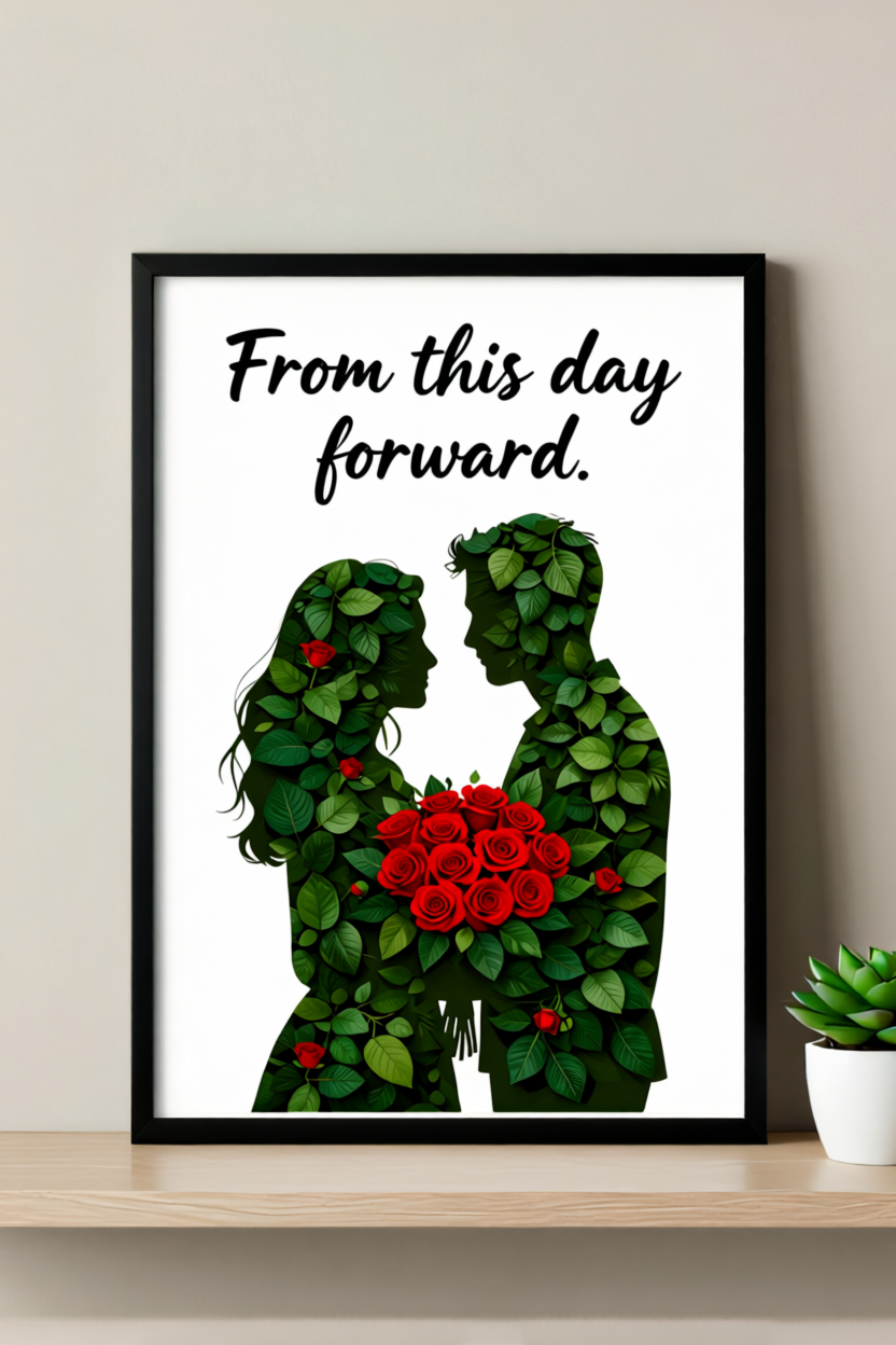 Nature's Bond - Leaf Silhouettes