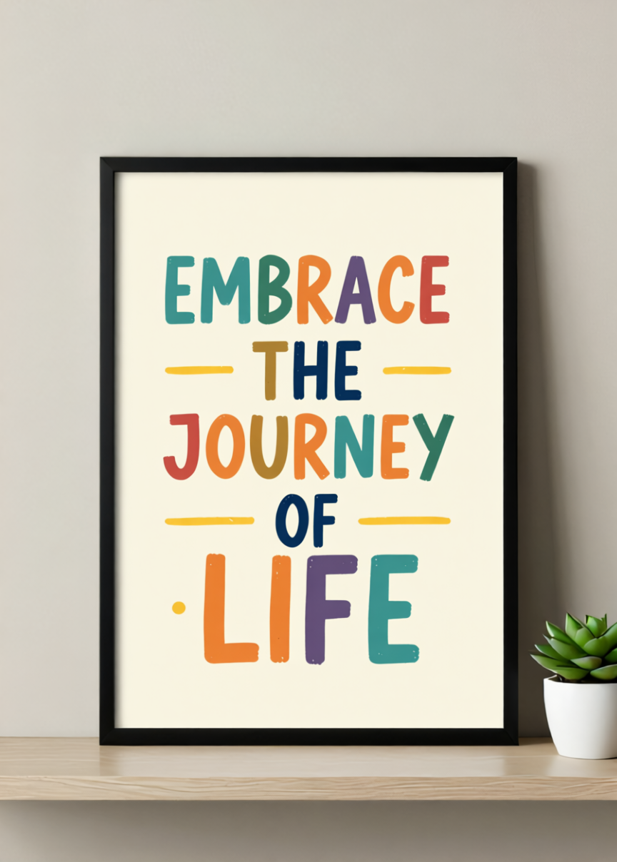 Embrace the Journey of Life Framed Art Print