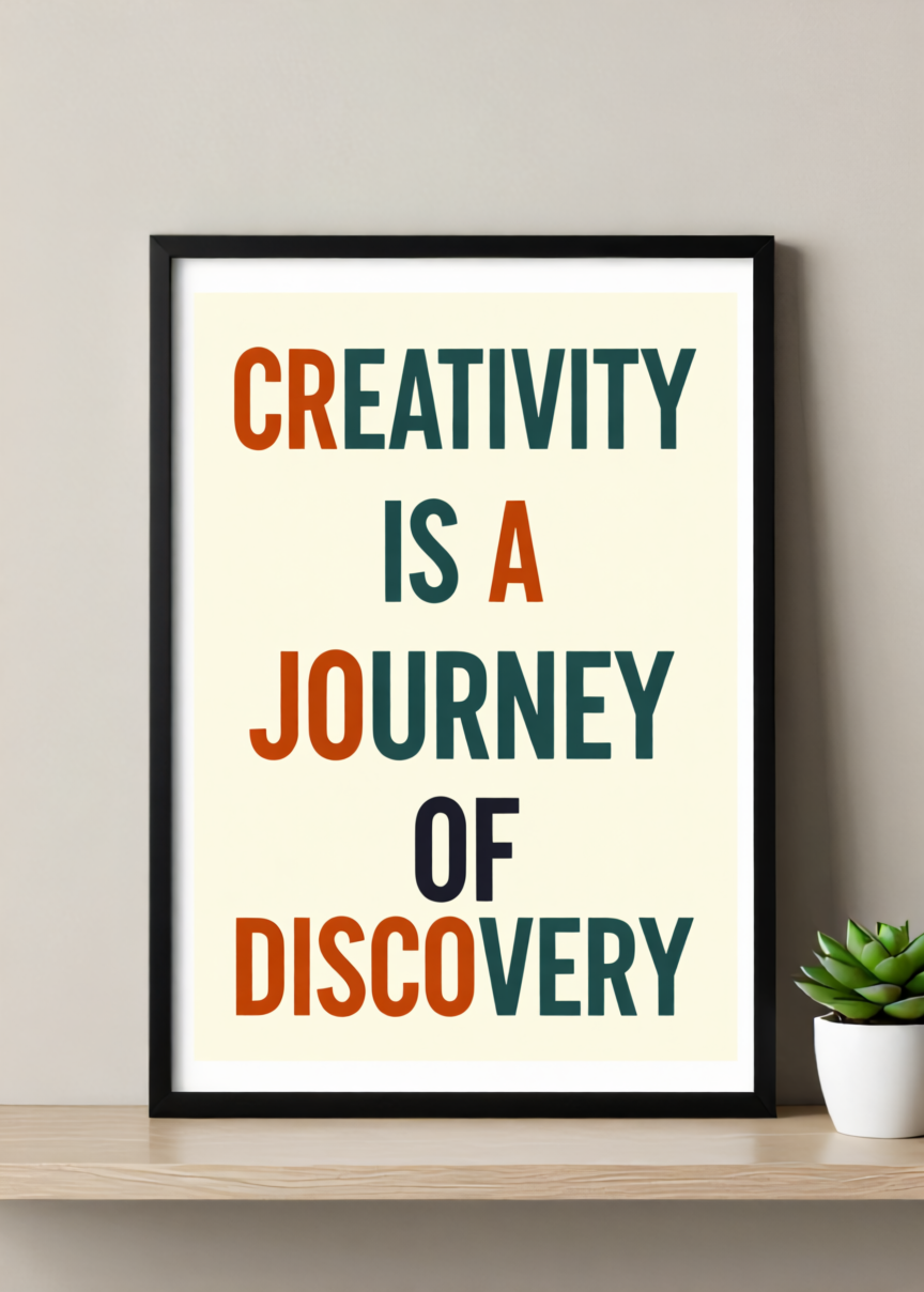 Creativity is a Journey of Discovery Framed Art Print