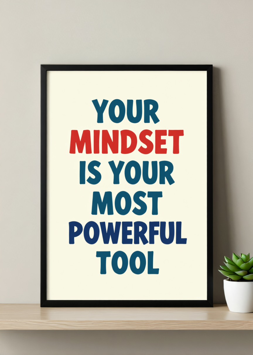 Your Mindset is Your Most Powerful Tool Framed Art Print