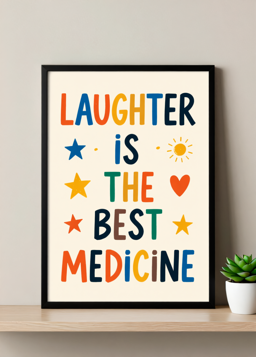 Laughter is The Best Medicine Framed Art Print
