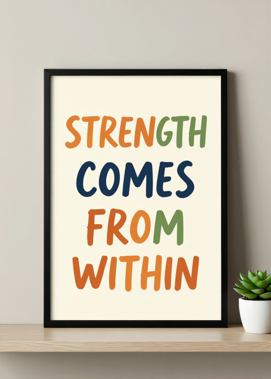 Strength Comes From Within Framed Art Print