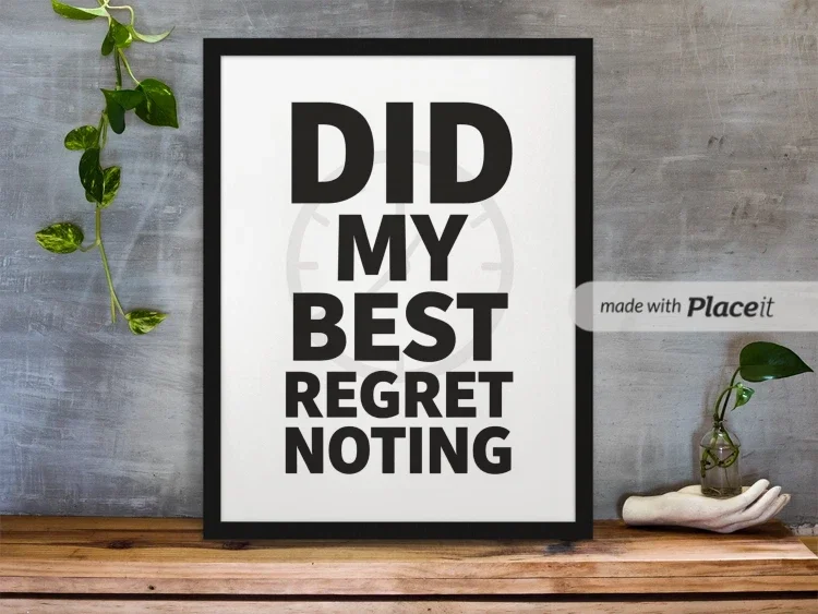 Motivational Quote Wall Art – Modern Print A4 A5 A6 Framed or Unframed Decor