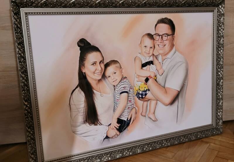 Portret rysowany kredkami 70/50 Pablo-art