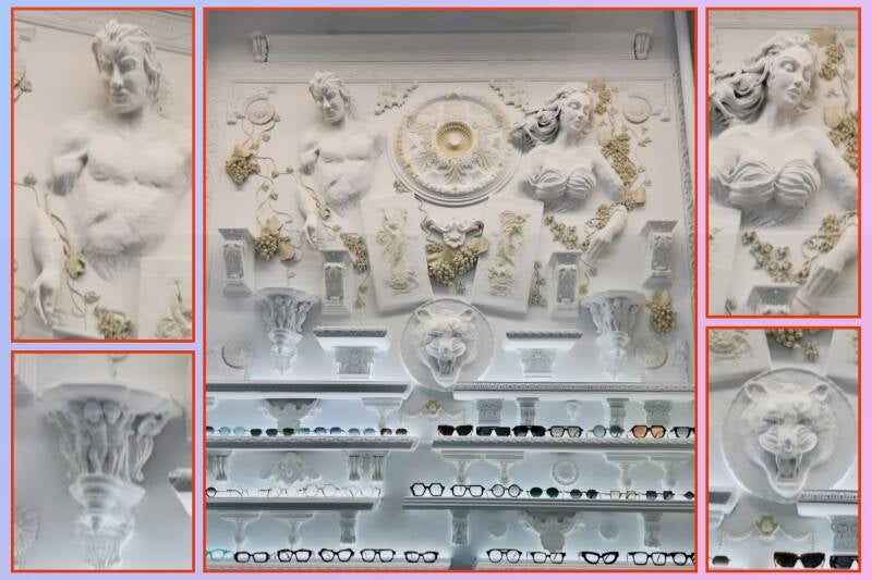 Płaskorzeźba ścienna z tynków mineralnych