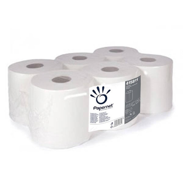 White Centrefeed Rolls  6 Per Pack