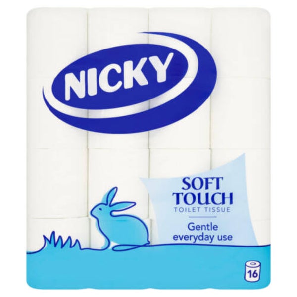 Nicky Soft Touch Toilet Tissue 16 Pack