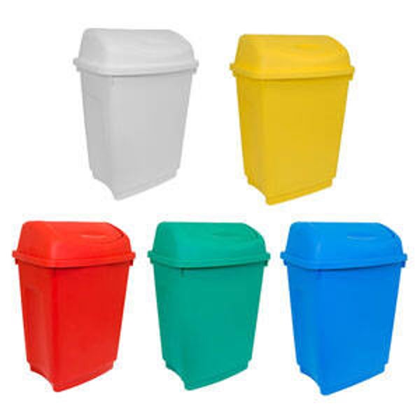 Flip Top Bins - 50 Litre White