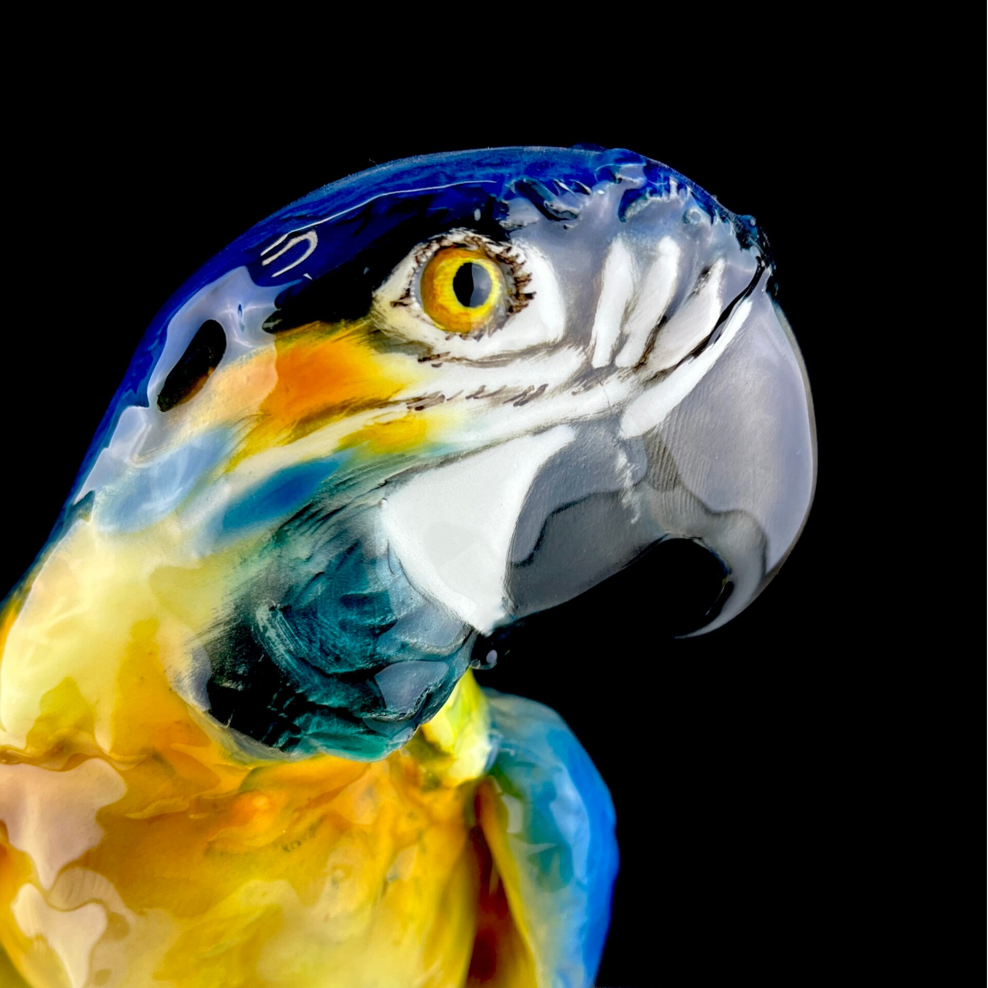 Tagliariol Giuseppe - Colorful Ceramic Macaw - Italy, 1960s