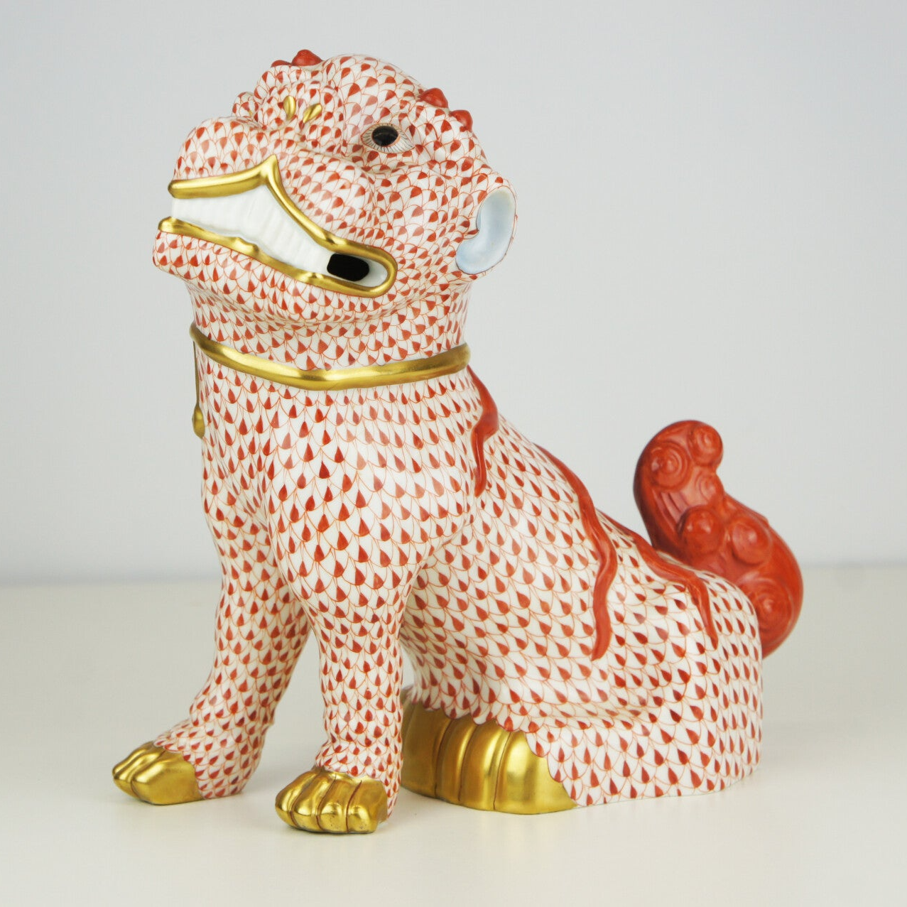 Herend - Hand Painted Foo Dog - Large Model