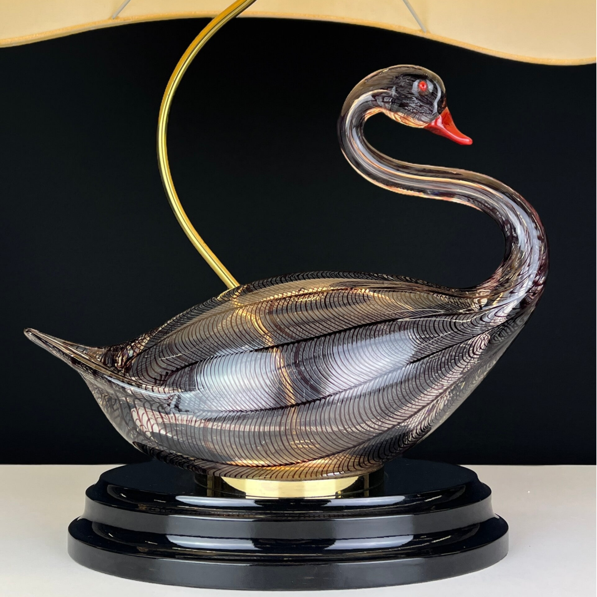 Licio Zanetti - Murano Swan Table Lamp - 80s