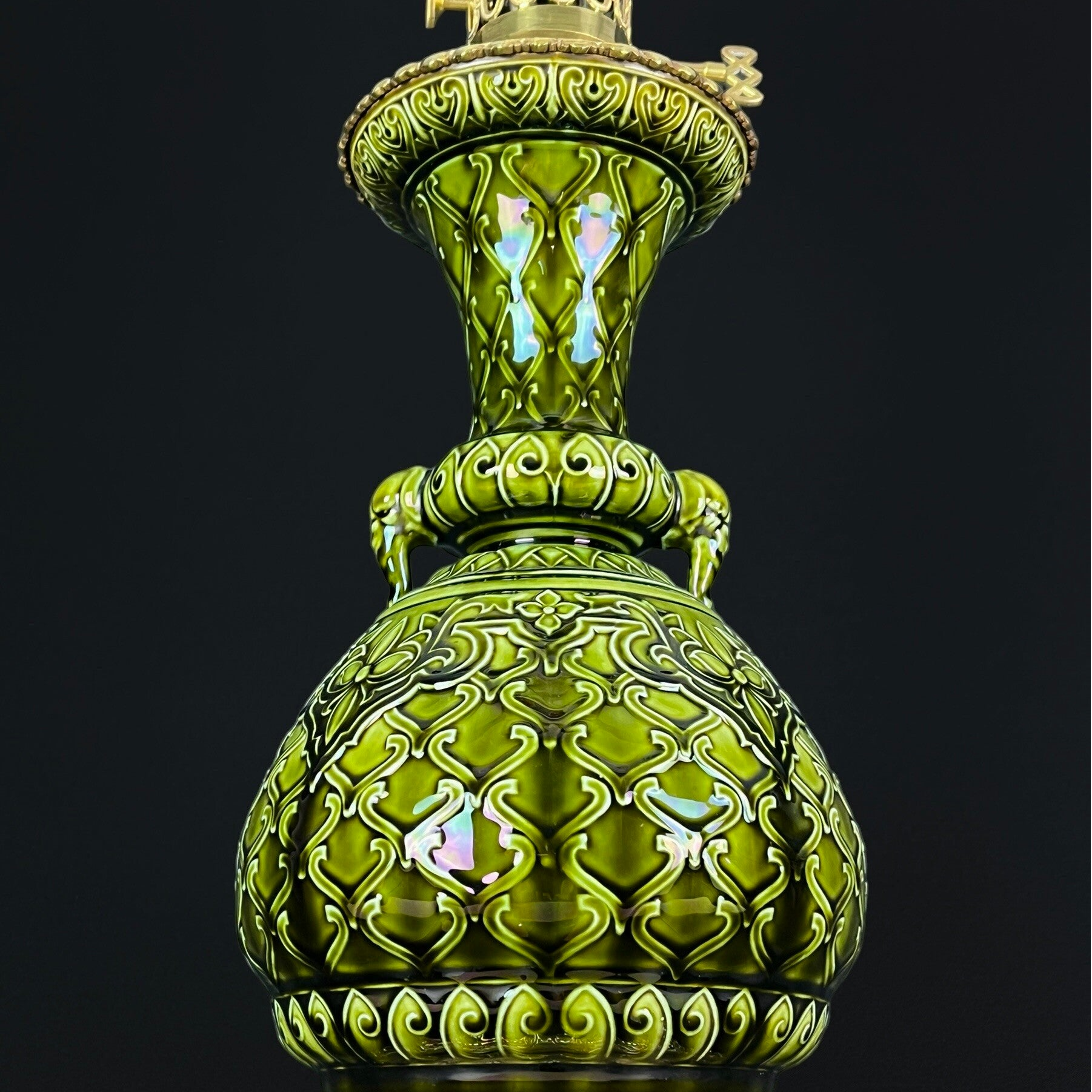 Sarreguemines - Siamese - Elephant Oil Lamp - 1875