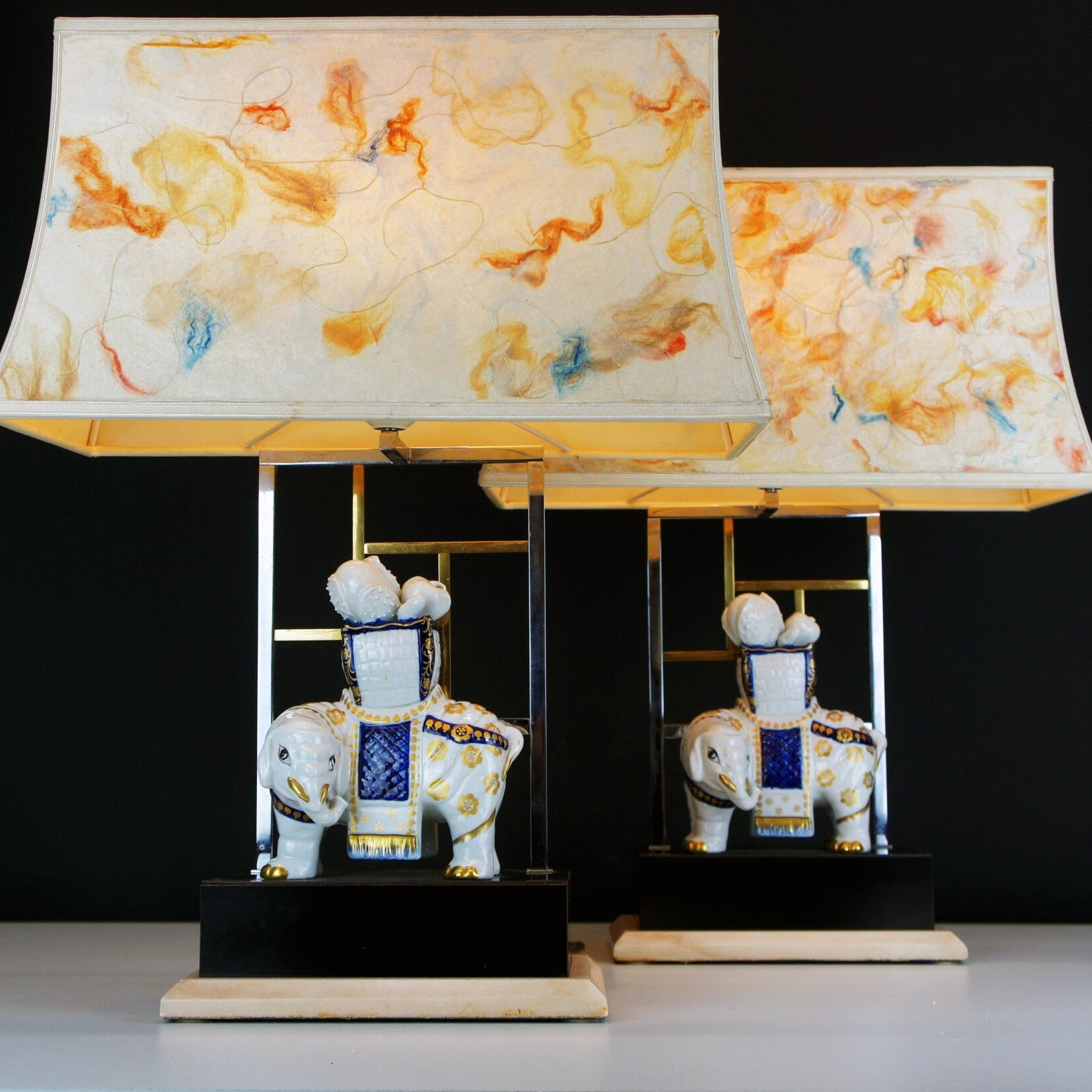 Giulia Mangani - Exclusive Pair of Elephant Lamps - 70s