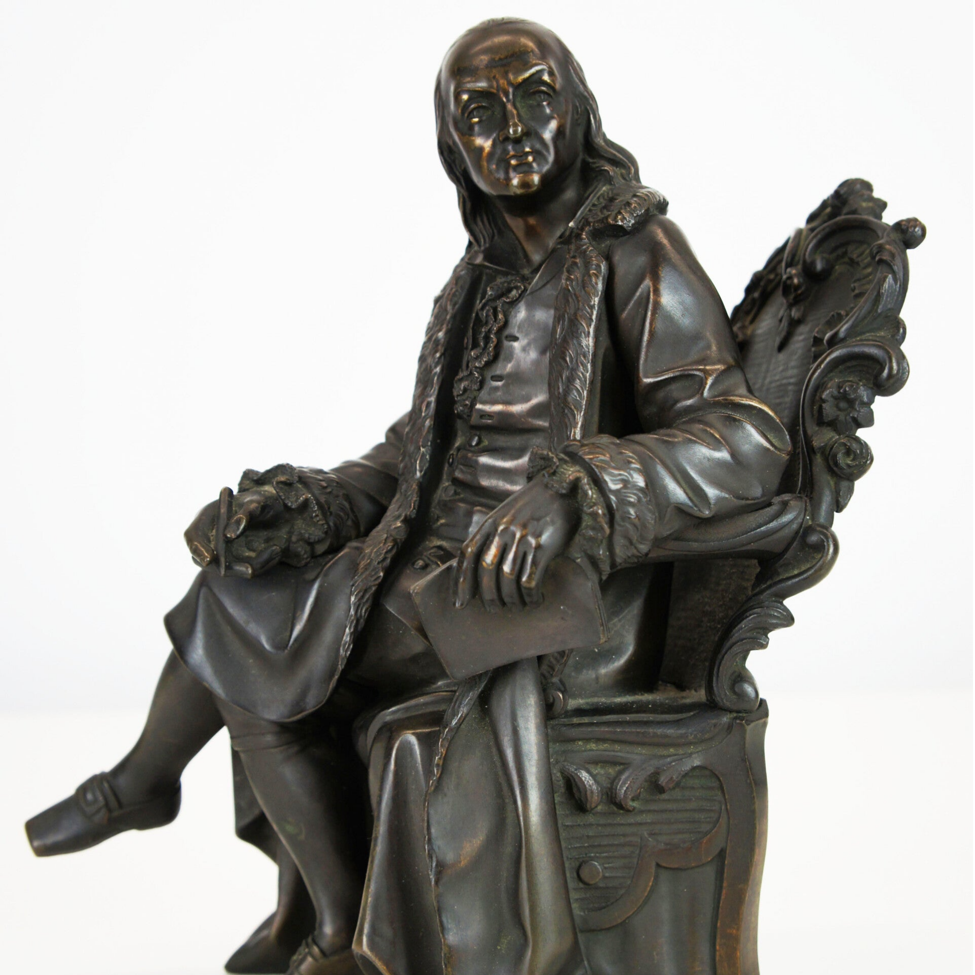 Cast Bronze of Benjamin Franklin - Fine 19th Century Piece