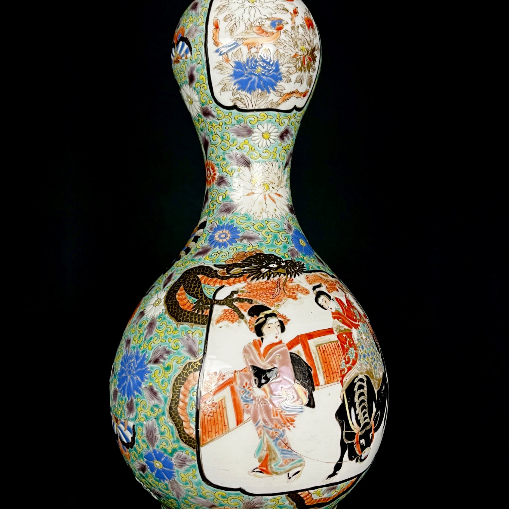 Japanese Double Gourd Late Edo - Decorative Oil Lamp