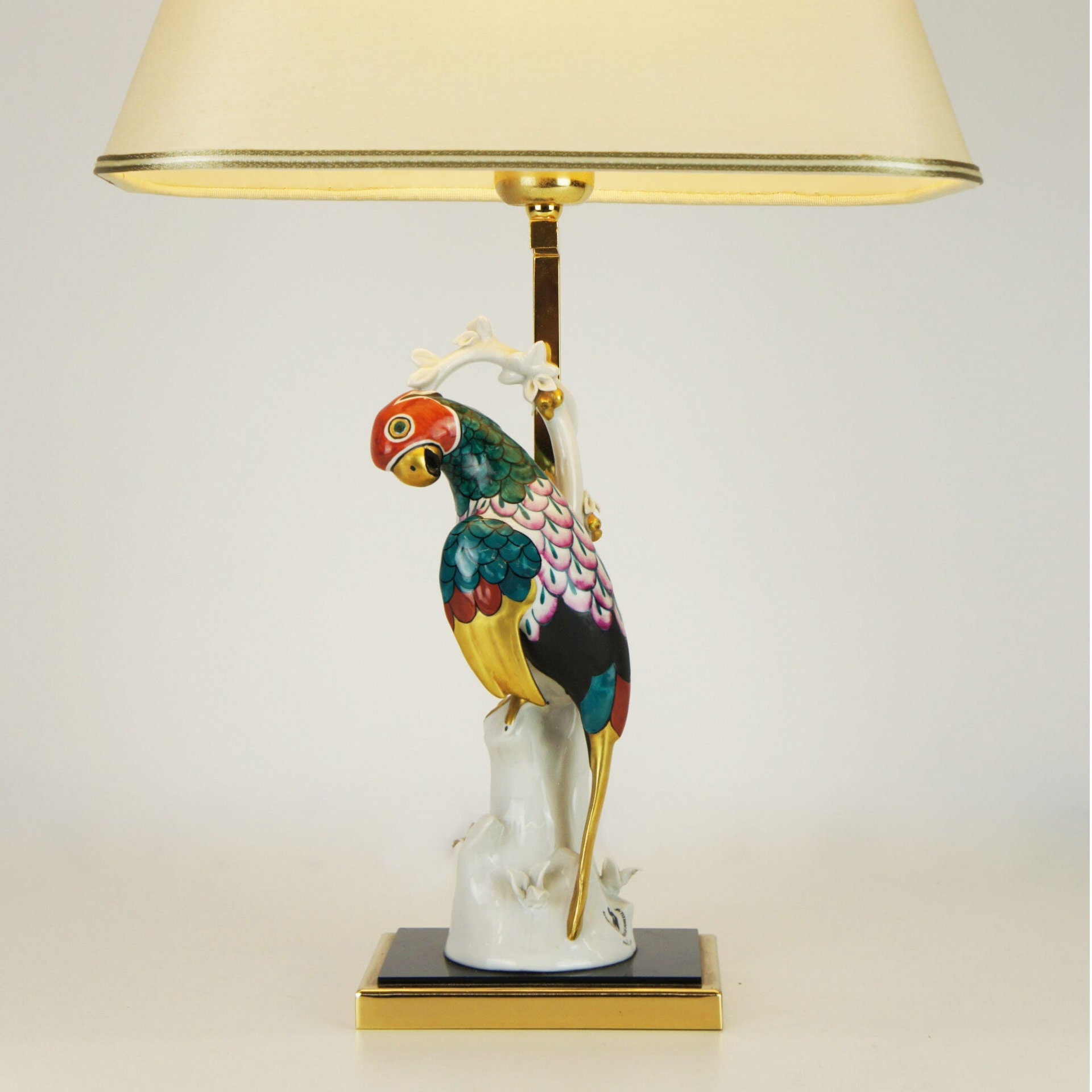 Le Porcellane Firenze - Colorfull Parrot - Table Lamp - 70s