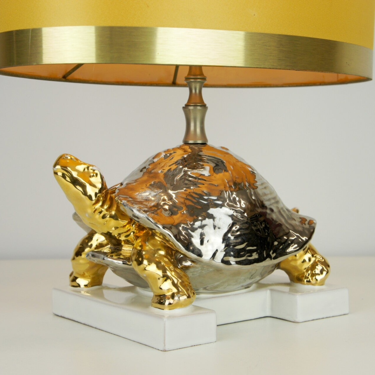 Zaccagnini - Ceramic Turtle Table Lamp - 70s