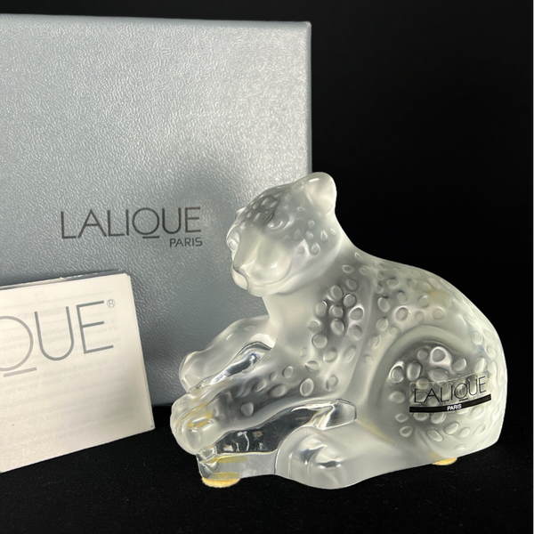 Lalique Crystal - Juaguar Family - Bombay - New in Box