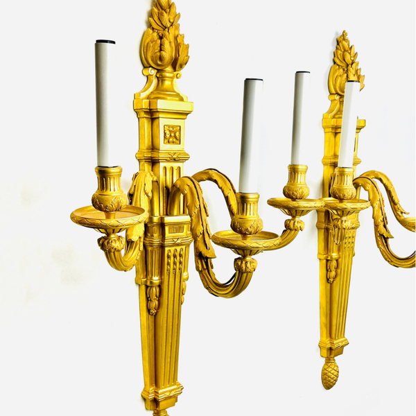 Maison Delisle Paris - Bronze Gilded Appliques in Louis XVI Style