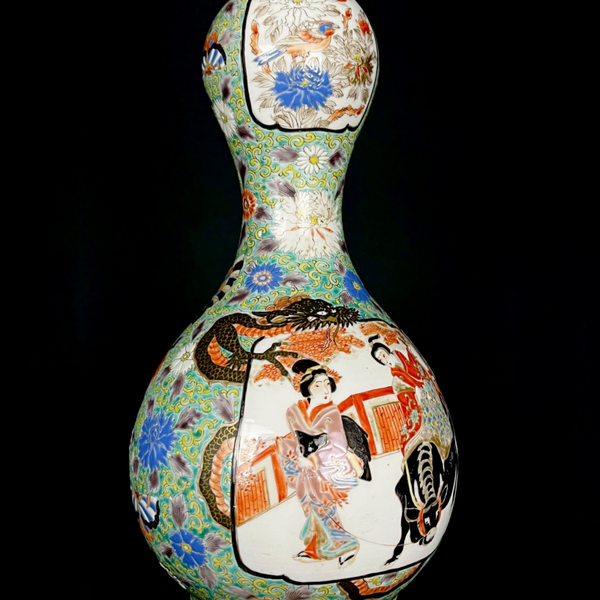 Japanese Double Gourd Late Edo - Decorative Oil Lamp